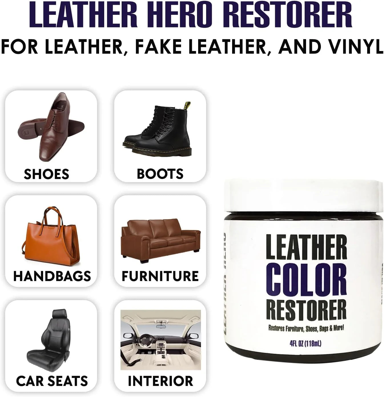 Leather Hero Color Restorer Complete Repair Kit