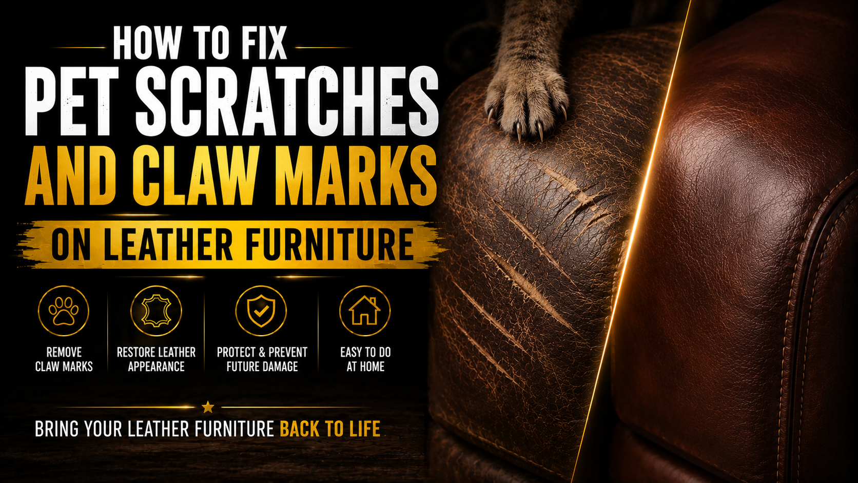 How to Fix Pet Scratches and Claw Marks on Leather Furniture