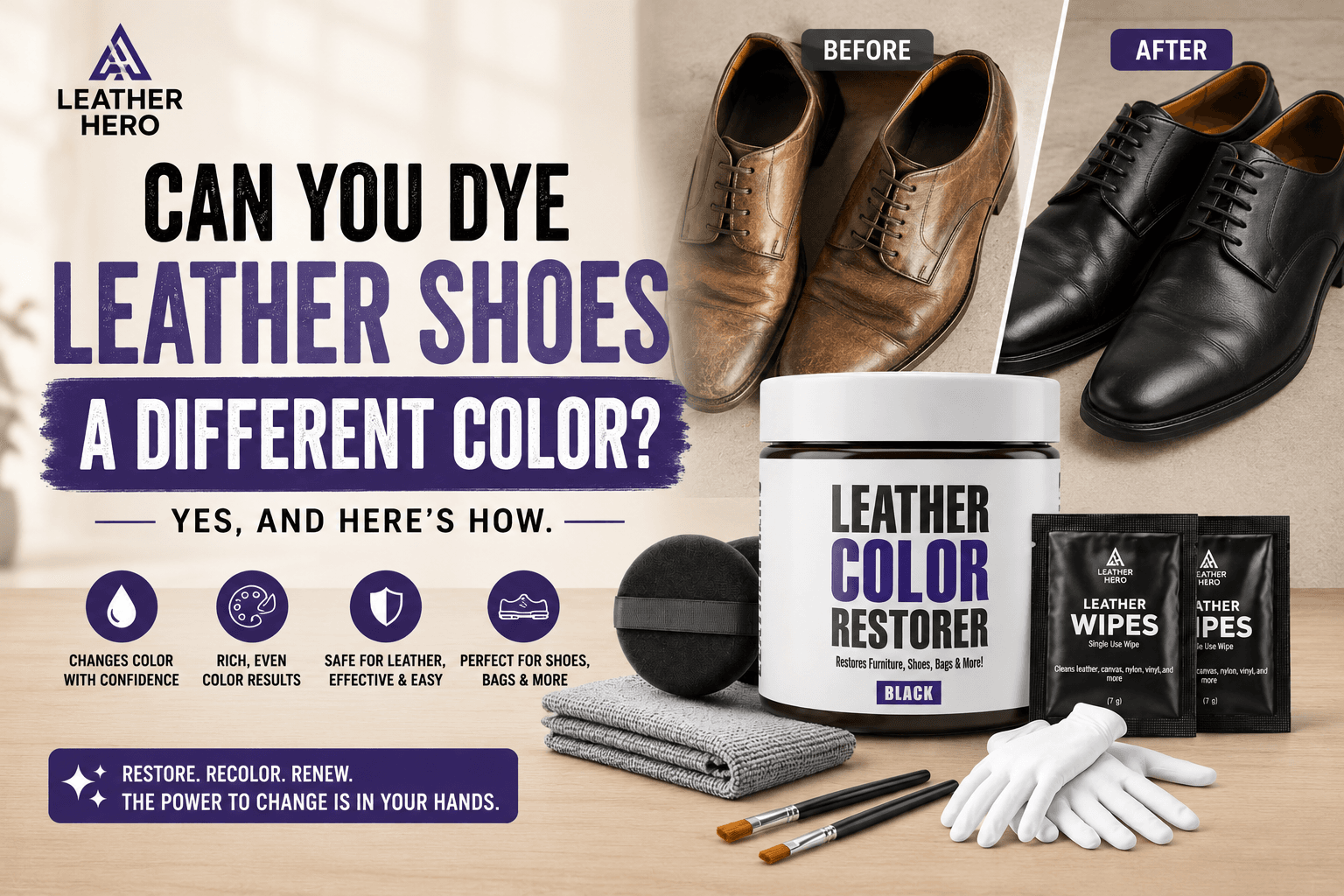 Can you dye leather shoes a different color? blog image