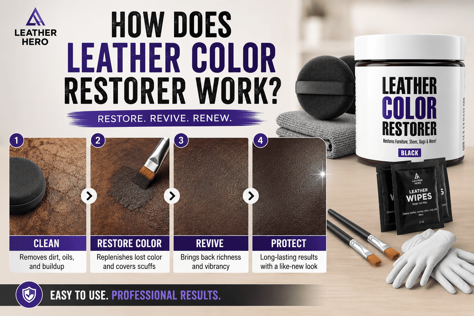 How does a leather color restorer work? blog image