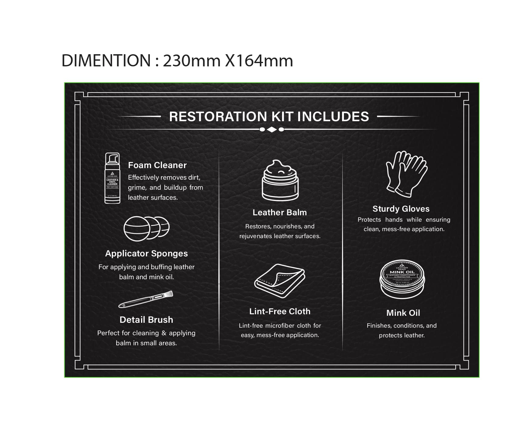 Leather Restorer Balm Kit