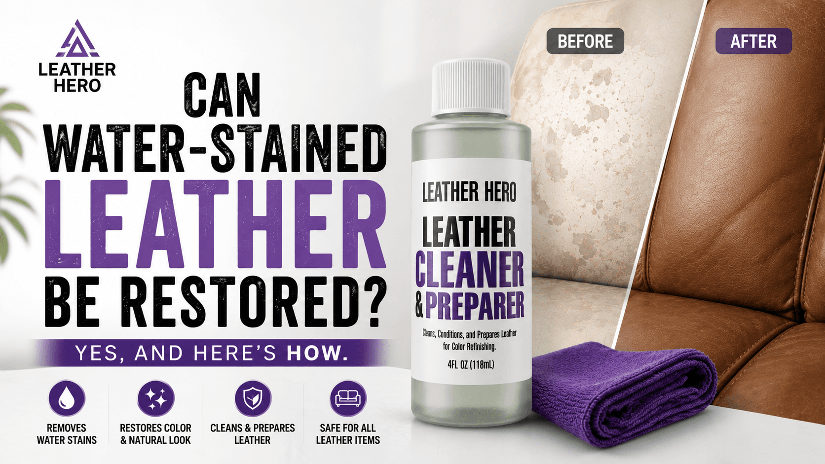 Can water-stained leather be restored? blog image