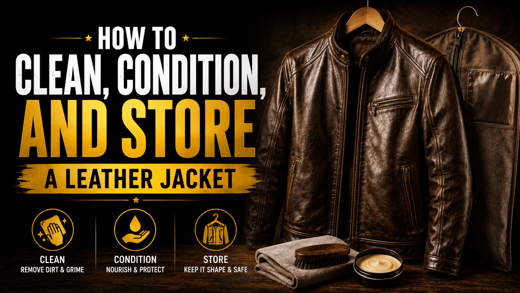How to Clean, Condition, and Store a Leather Jacket the Right Way