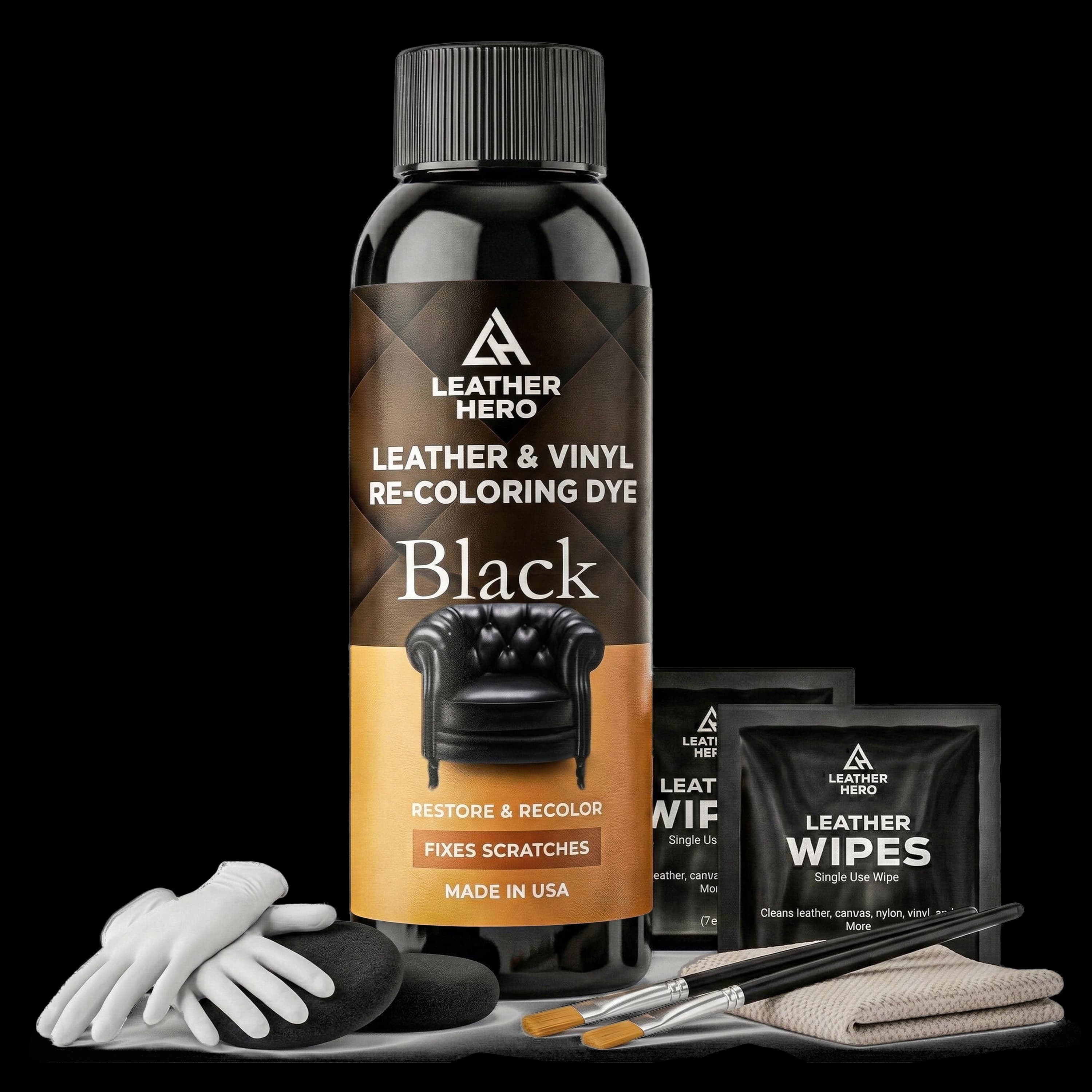 Leather Hero Color Restorer Kit - Black