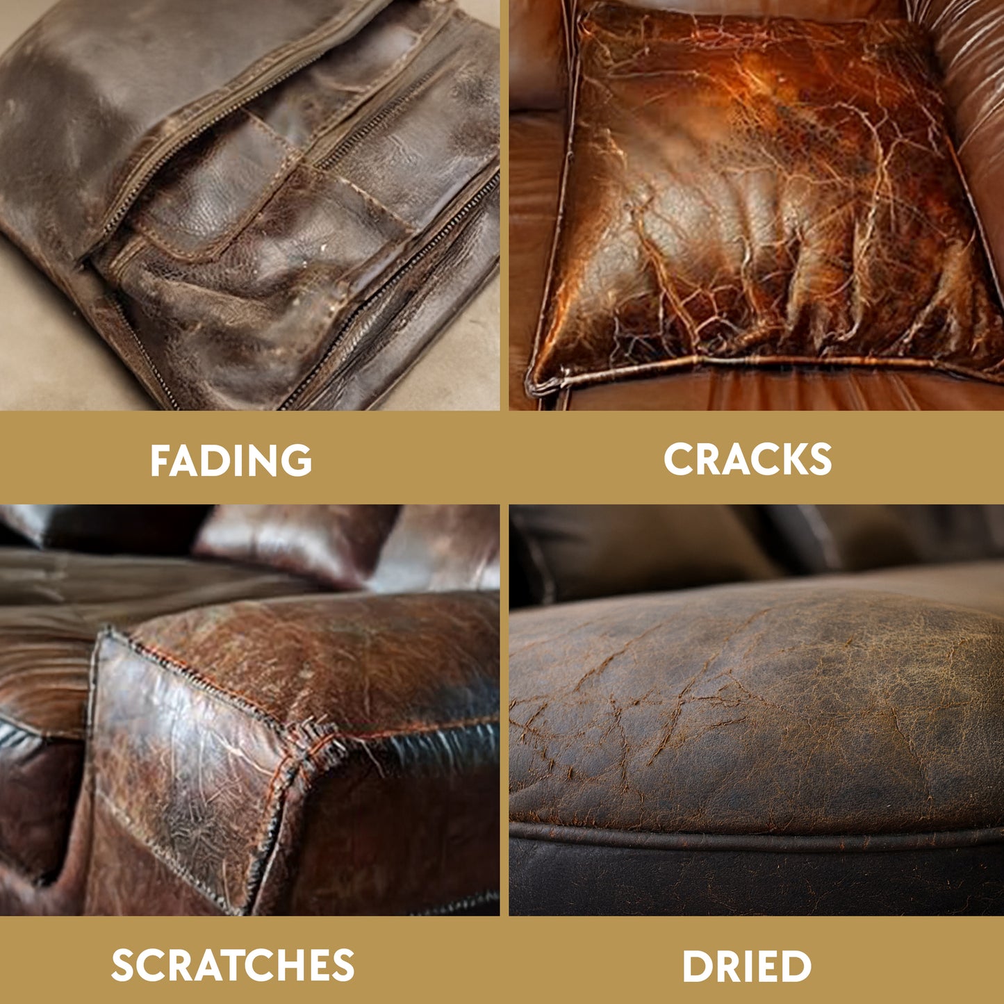 Leather Hero Leather Cleaner and Conditioner Kit – 5-Piece Set with Best Leather Cleaner for Couches, Sofas, Chairs, Furniture, and Car Interiors