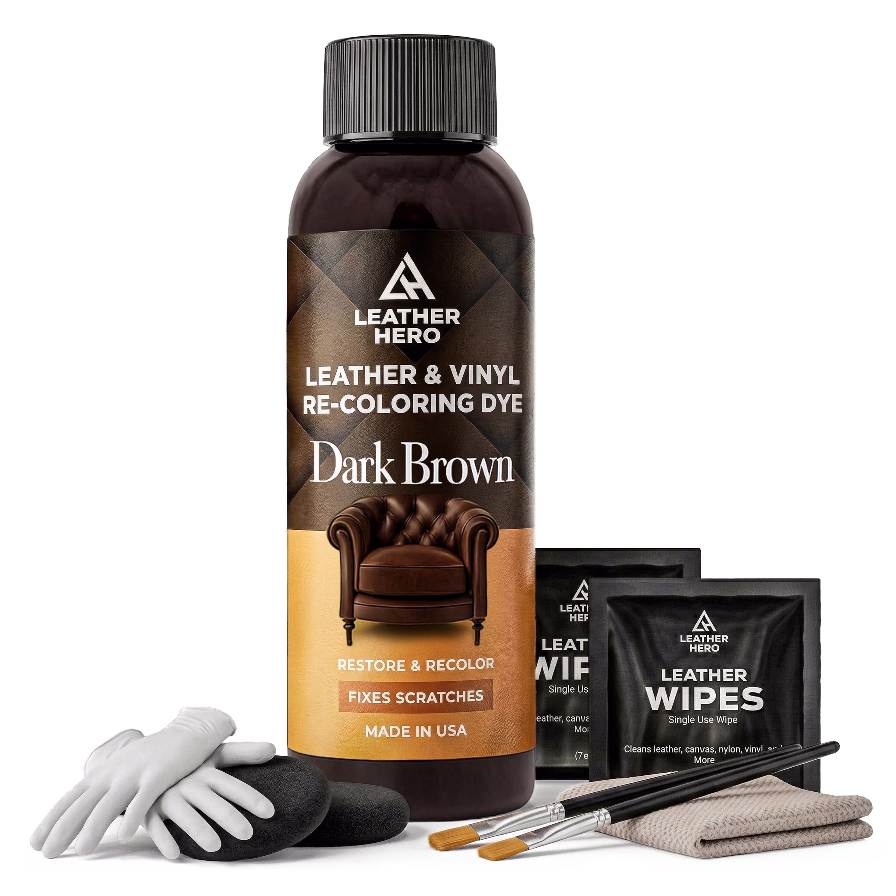 Leather Hero Recoloring Dye Kit Dark-Brown Color Restoration product